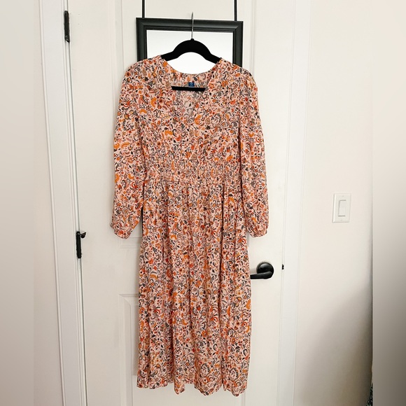 Old Navy floral midi dress with elastic waist band - Picture 1 of 1